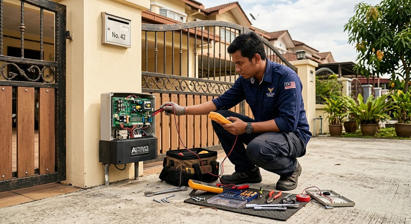 Baiki Autogate — kerja autogate oleh juruteknik GateMaster di Malaysia