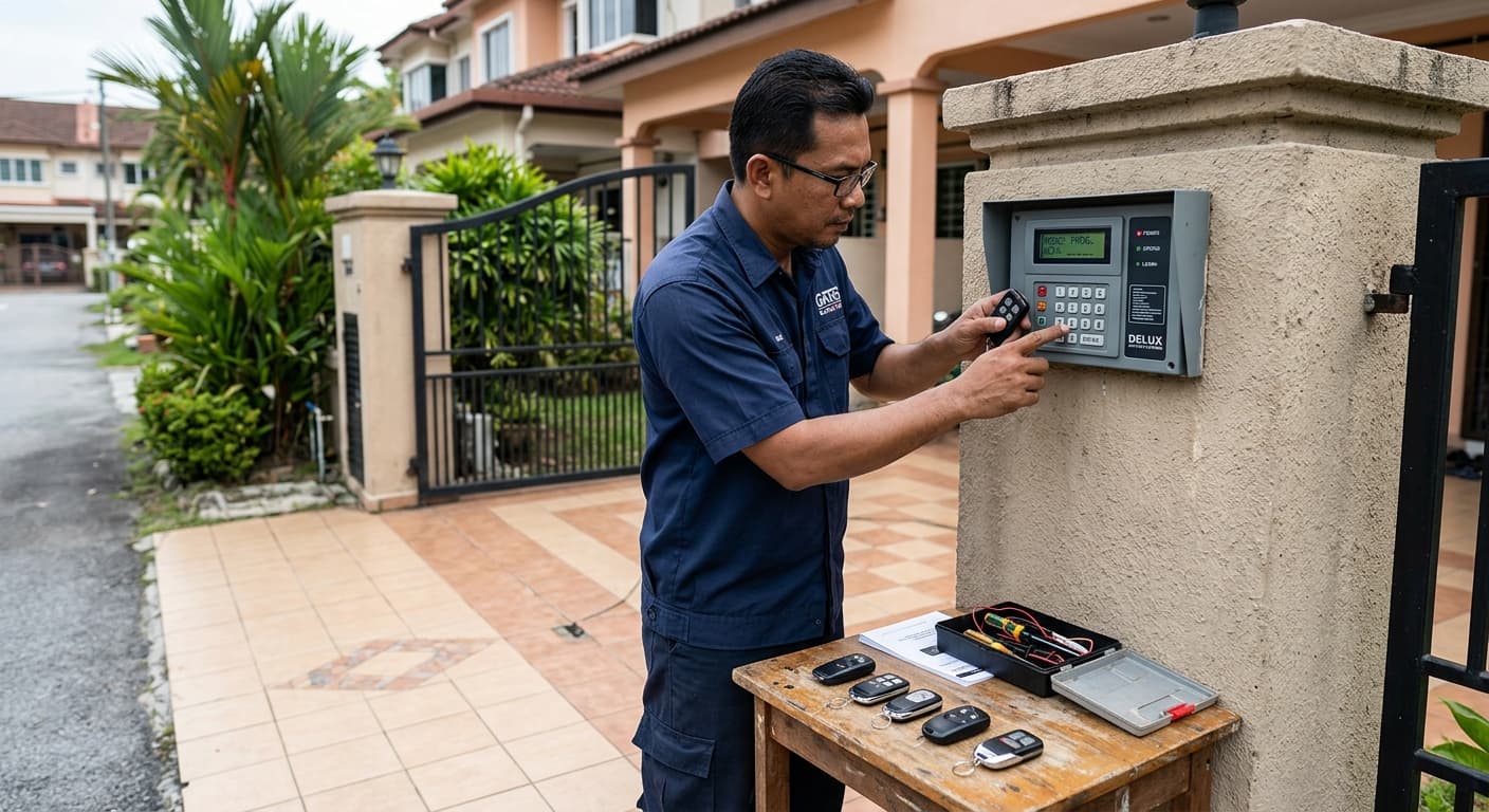 Remote & Access Control — kerja autogate oleh juruteknik GateMaster di Malaysia